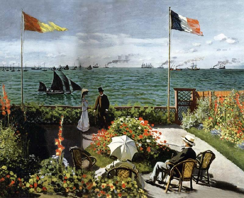 Claude Monet Garden at Sainte  adress oil painting picture